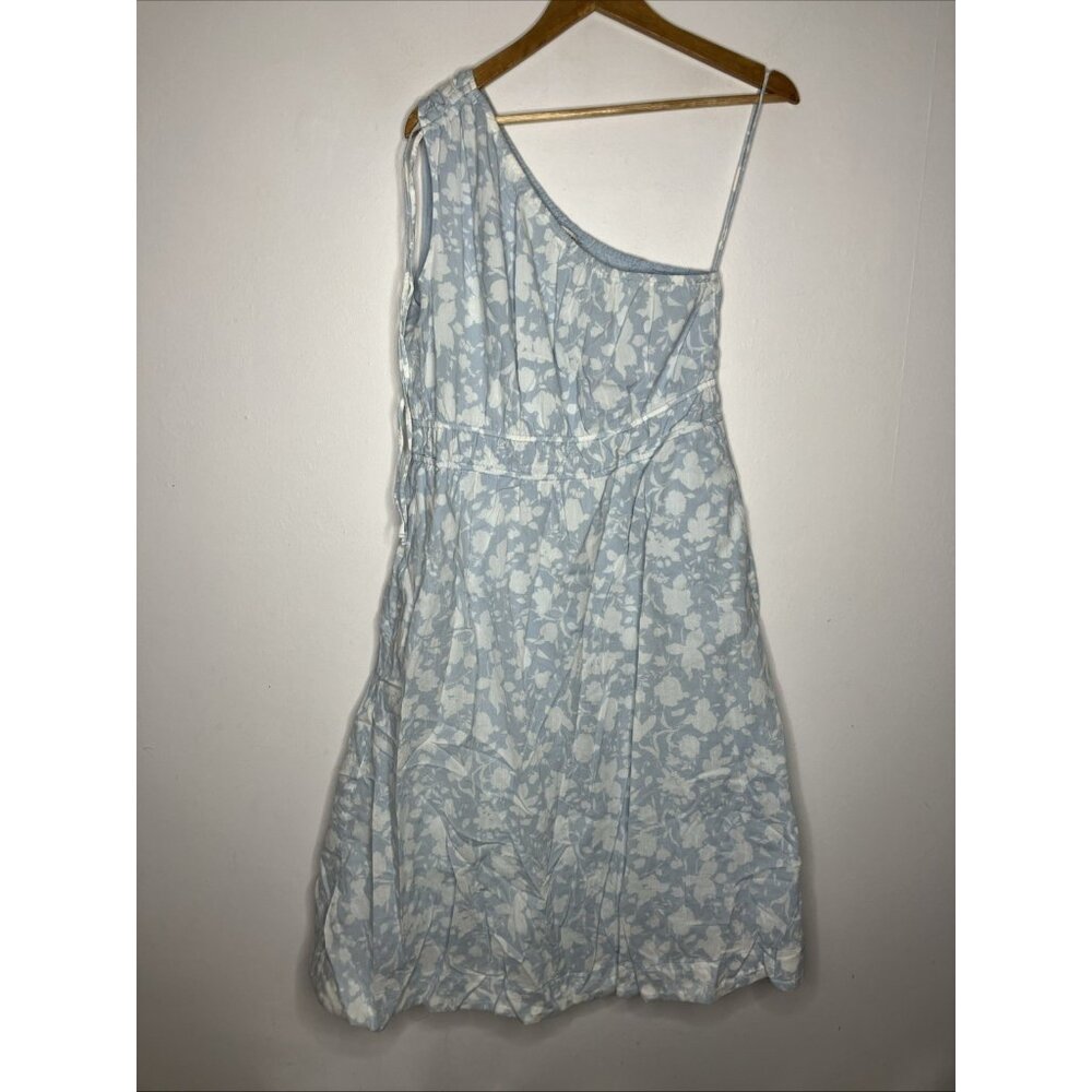 One Shoulder Midi Dress Cottagecore Beach Coastal Free Assembly Womens Large